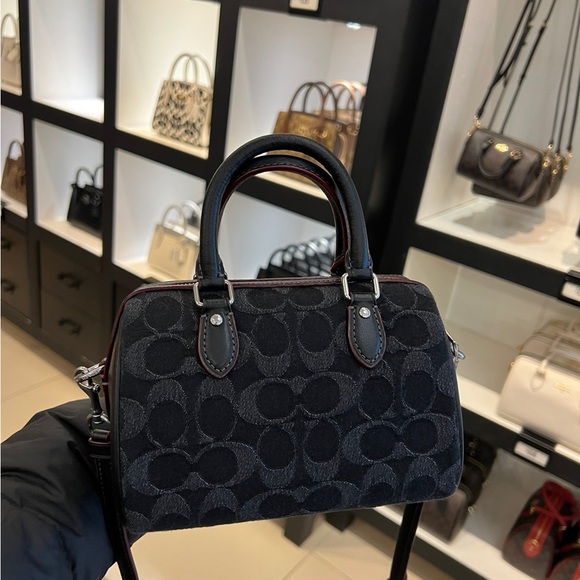 NWT!COACH MINI ROWAN CROSSBODY IN SIGNATURE DENIM(COACH CO963)fast shipping - Picture 2 of 9